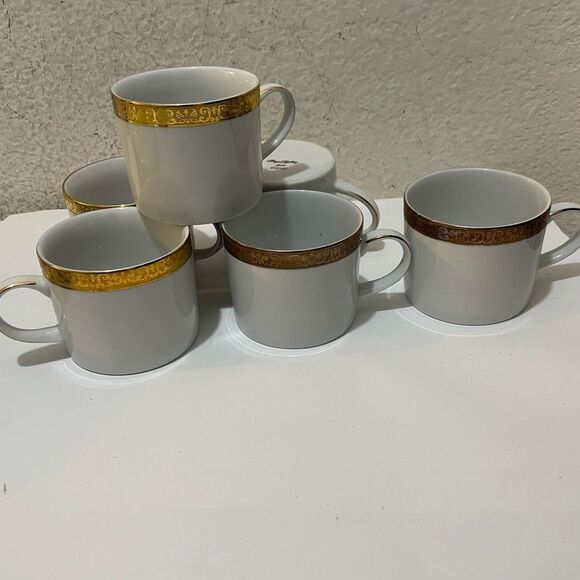Royal Gallery GOLD BUFFET 6pc Coffee/Tea Cup Cups Only 1991 Vtg - Picture 1 of 7
